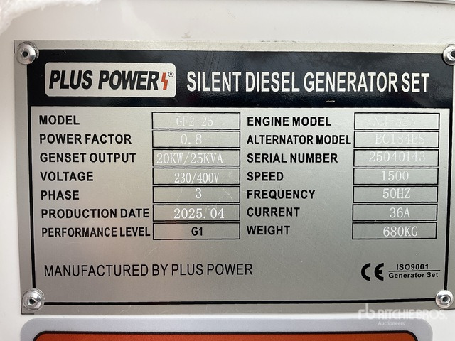 2025 Plus Power GF2-30 30 kVA (Unused) Generator Set - Електрогенератор: снимка 1 2025 Plus Power GF2-30 30 kVA (Unused) Generator Set - Електрогенератор: снимка 1