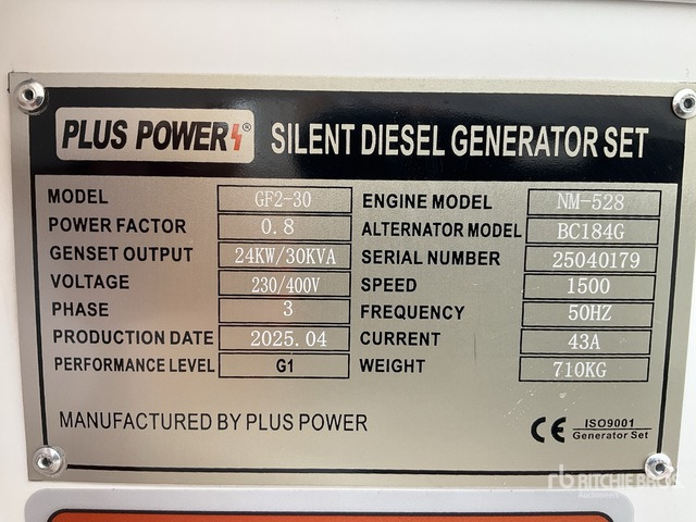 2025 Plus Power GF2-30 30 kVA (Unused) Generator Set - Електрогенератор: снимка 2 2025 Plus Power GF2-30 30 kVA (Unused) Generator Set - Електрогенератор: снимка 2