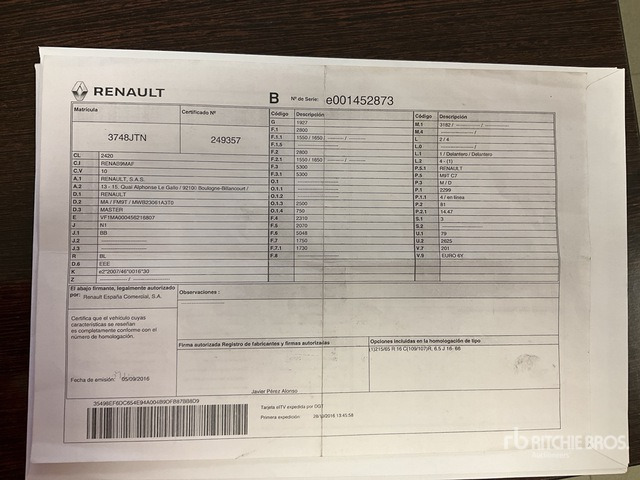 2016 Renault Master DCI100 Cargo Van - Лекотоварен автомобил: снимка 2 2016 Renault Master DCI100 Cargo Van - Лекотоварен автомобил: снимка 2