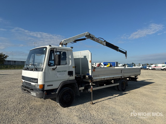 1996 DAF 150E2 PM 4622 2000 kg on 4x2 Flatbed Truck with Crane - Бордови камион, Камион с кран: снимка 1 1996 DAF 150E2 PM 4622 2000 kg on 4x2 Flatbed Truck with Crane - Бордови камион, Камион с кран: снимка 1