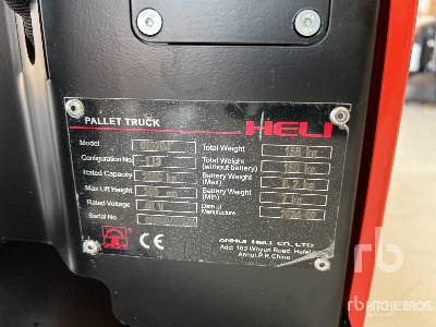 HELI CBD20J-LI3 2000 kg Electric (Unused) - Палетна количка: снимка 5 HELI CBD20J-LI3 2000 kg Electric (Unused) - Палетна количка: снимка 5