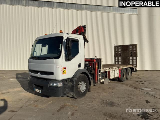 2006 Renault Premium 2006 Palfinger PK23500 on 6x2 C ... Flatbed Truck with Crane - Бордови камион, Камион с кран: снимка 1 2006 Renault Premium 2006 Palfinger PK23500 on 6x2 C ... Flatbed Truck with Crane - Бордови камион, Камион с кран: снимка 1