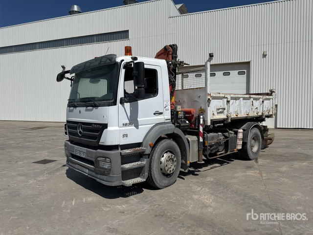 2008 Mercedes Axor 1833 2008 Palfinger PK15500 6100 kg ... Dump Truck with Crane - Косачка-шредер/ Мулчер: снимка 1 2008 Mercedes Axor 1833 2008 Palfinger PK15500 6100 kg ... Dump Truck with Crane - Косачка-шредер/ Мулчер: снимка 1