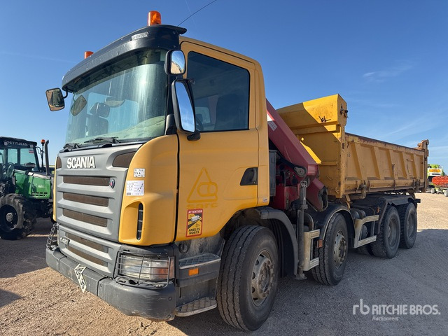 2009 Scania G420 2008 HMF 1720K2 3610 kg Articul ... Dump Truck with Crane - Самосвал камион, Камион с кран: снимка 1 2009 Scania G420 2008 HMF 1720K2 3610 kg Articul ... Dump Truck with Crane - Самосвал камион, Камион с кран: снимка 1