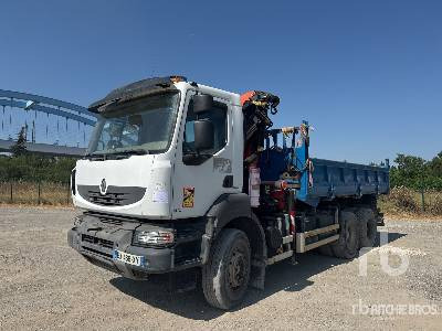 RENAULT KERAX 410 2008 Palfinger PK16502 6200 kg ... - Самосвал камион, Камион с кран: снимка 1 RENAULT KERAX 410 2008 Palfinger PK16502 6200 kg ... - Самосвал камион, Камион с кран: снимка 1