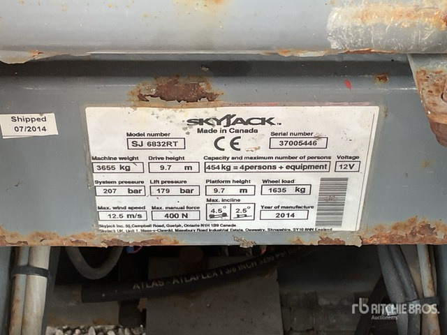 2014 Skyjack SJ6832 RT 4x4 Diesel Scissor Lift - Ножична работна платформа: снимка 1 2014 Skyjack SJ6832 RT 4x4 Diesel Scissor Lift - Ножична работна платформа: снимка 1