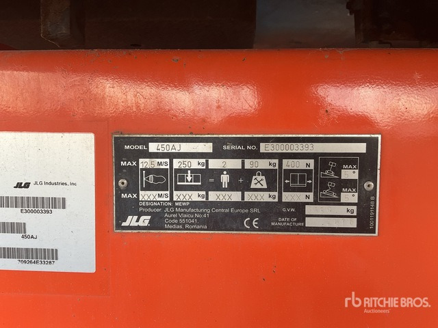 2016 JLG 450AJ 4WD Diesel Articulating Boom Lift - Артикулираща платформа: снимка 2 2016 JLG 450AJ 4WD Diesel Articulating Boom Lift - Артикулираща платформа: снимка 2