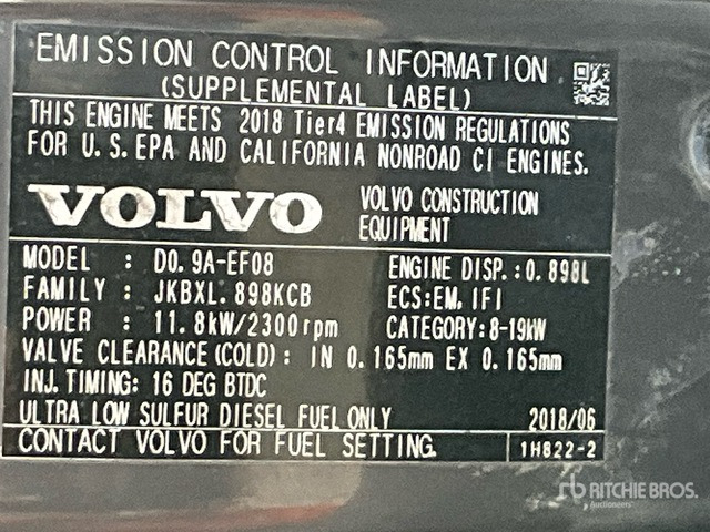 2018 Volvo EC18D Mini Excavator:  <6.6t - Мини багер: снимка 5 2018 Volvo EC18D Mini Excavator:  <6.6t - Мини багер: снимка 5