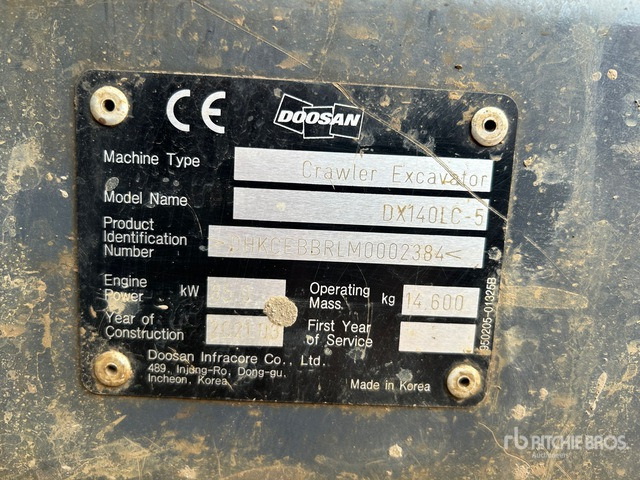 2021 Doosan DX140LC-5 Tracked Excavator - Верижен багер: снимка 2 2021 Doosan DX140LC-5 Tracked Excavator - Верижен багер: снимка 2