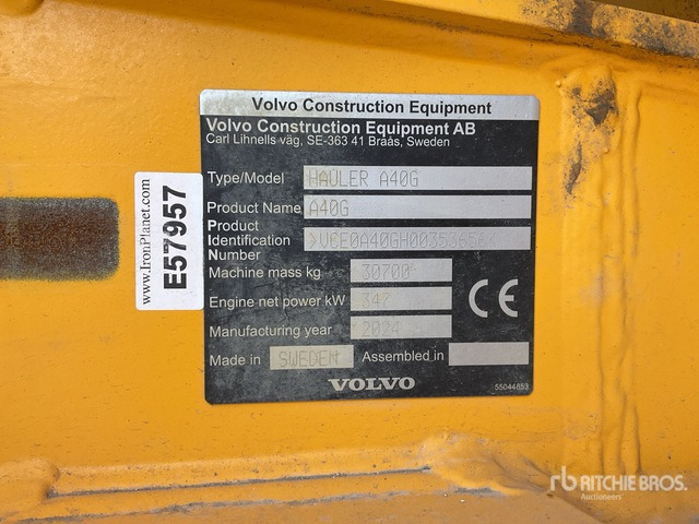 2024 Volvo A40G Articulated Dump Truck - Съчленен самосвал: снимка 2 2024 Volvo A40G Articulated Dump Truck - Съчленен самосвал: снимка 2