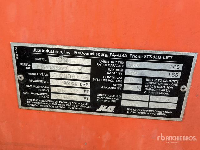 2008 JLG 800AJ 4WD Diesel Articulating Boom Lift - Артикулираща платформа: снимка 3 2008 JLG 800AJ 4WD Diesel Articulating Boom Lift - Артикулираща платформа: снимка 3