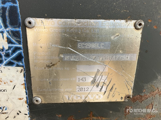 2012 Volvo EC290BLC - Верижен багер: снимка 3 2012 Volvo EC290BLC - Верижен багер: снимка 3