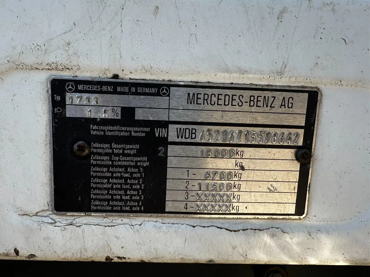 Самосвал камион Mercedes-Benz SK 1733 V6 4X2 Tipper Spring/Spring EPS Manual G: снимка 11