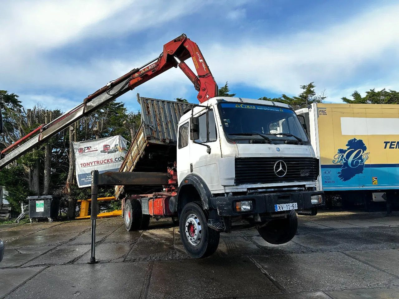 Самосвал камион, Камион с кран Mercedes-Benz SK 1935 V8 4X2 Tipper Spring/Spring AMCO V825 9T Mercedes-Benz SK 1935 V8 4X2 Tipper Spring/Spring AMCO V825 9T: снимка 15