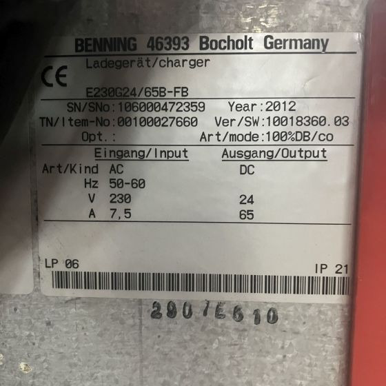 Електрическа система за Подемно-транспортна техника Benning E230G24/65B-FB Belatron: снимка 6