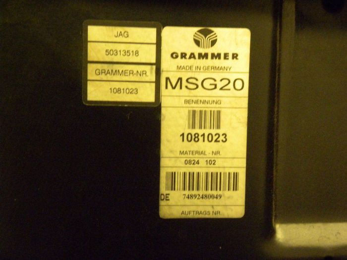 Grammer MSG20 Seat - Седалка за Подемно-транспортна техника: снимка 2 Grammer MSG20 Seat - Седалка за Подемно-транспортна техника: снимка 2