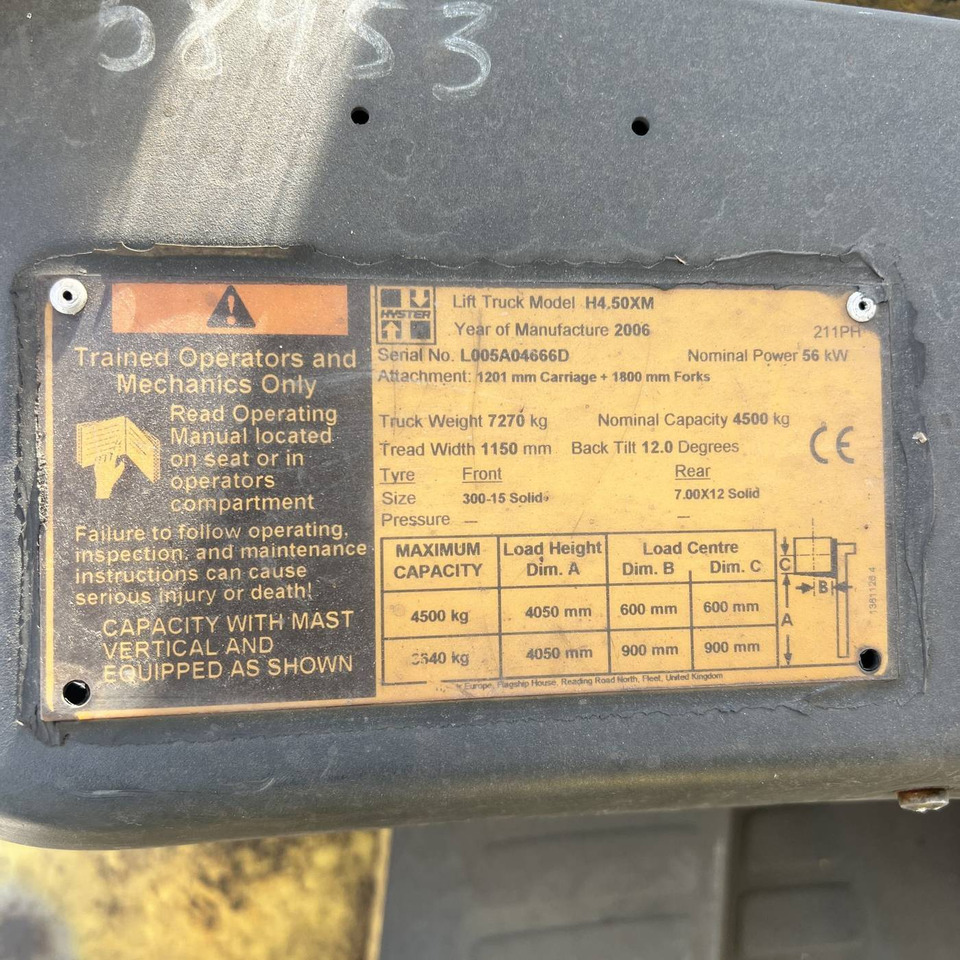 Hyster H4.50XM - Дизелов мотокар: снимка 5 Hyster H4.50XM - Дизелов мотокар: снимка 5
