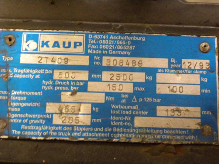 Kaup Double pallet handler - Вилици за Подемно-транспортна техника: снимка 3 Kaup Double pallet handler - Вилици за Подемно-транспортна техника: снимка 3