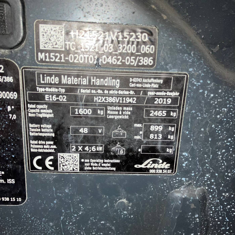 Linde E16 (386-02) EVO - Електрокар: снимка 4 Linde E16 (386-02) EVO - Електрокар: снимка 4