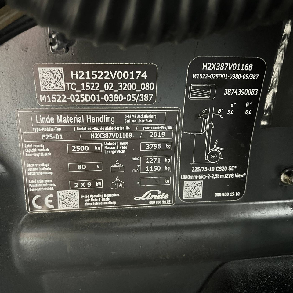 Електрокар Linde E25 (387): снимка 19