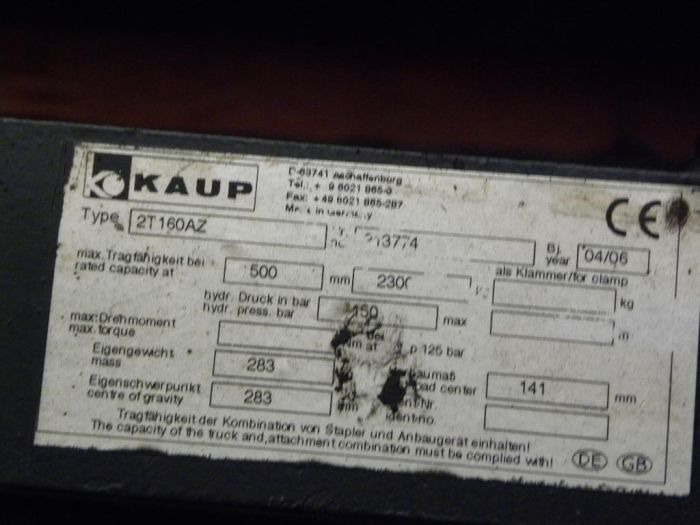 Kaup Fork positioner - Прикачен инвентар за Подемно-транспортна техника: снимка 3 Kaup Fork positioner - Прикачен инвентар за Подемно-транспортна техника: снимка 3