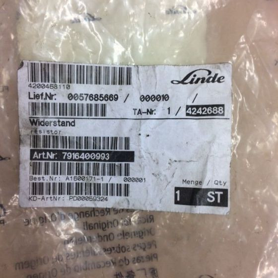 Resistor for Linde - Електрическа система за Подемно-транспортна техника: снимка 2 Resistor for Linde - Електрическа система за Подемно-транспортна техника: снимка 2