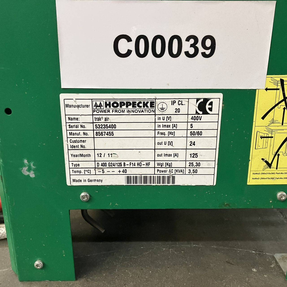 Резервни части за Подемно-транспортна техника Hoppecke D400 G24/125B-F14H0-JF Trak Air: снимка 6