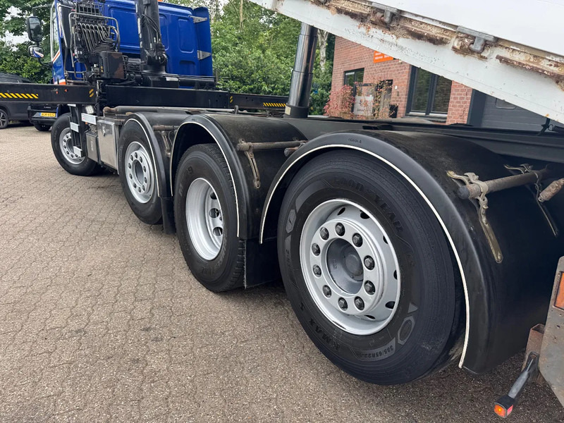 Самосвал камион, Камион с кран DAF CF 85.360 8X2 3 Zijdige kipper HIAB 16 t/m kraan AHK Top condition: снимка 8