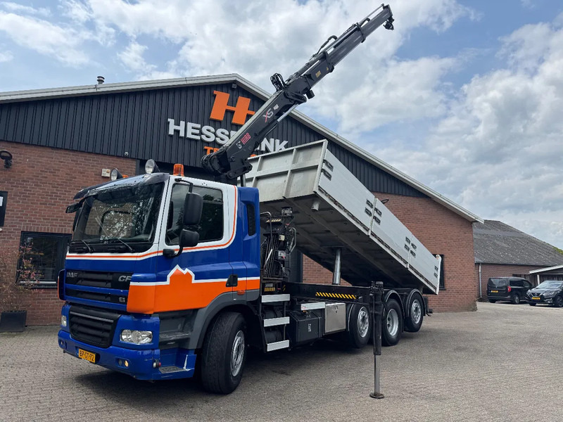 DAF CF 85.360 8X2 3 Zijdige kipper HIAB 16 t/m kraan AHK Top condition - Самосвал камион, Камион с кран: снимка 1 DAF CF 85.360 8X2 3 Zijdige kipper HIAB 16 t/m kraan AHK Top condition - Самосвал камион, Камион с кран: снимка 1