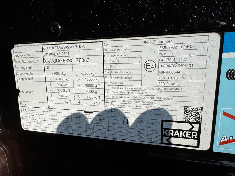 Нови С плъзгащ под полуремарке kraker 92m3 K-Force 10MM floor Alcoa's Liftas LED: снимка 7