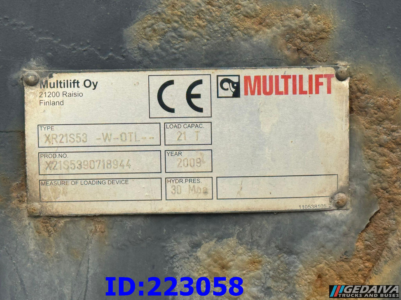 HIAB Multilift XR21S53 - Мултилифт с кука/ За контейнери: снимка 2 HIAB Multilift XR21S53 - Мултилифт с кука/ За контейнери: снимка 2