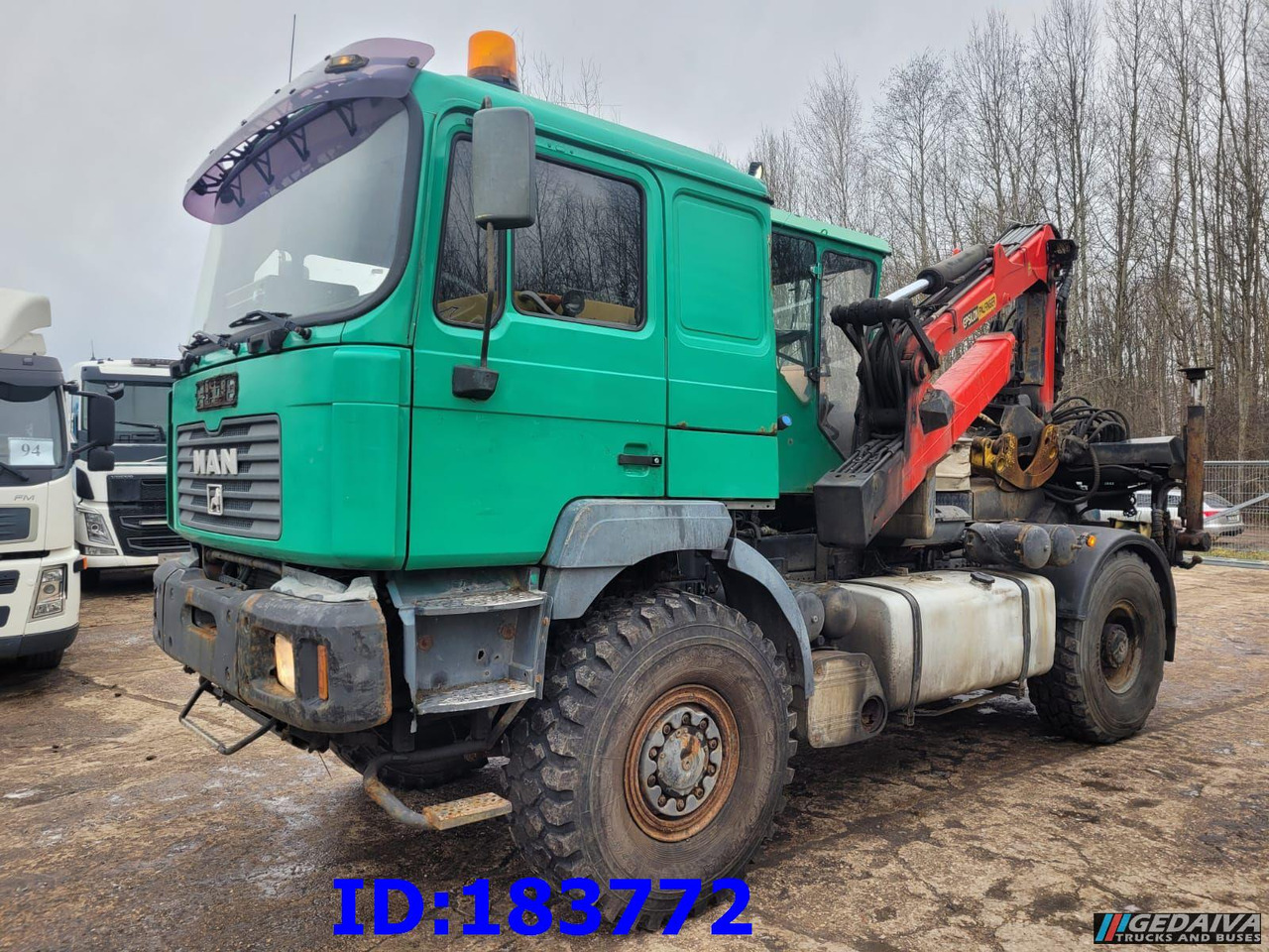 MAN 18.410 4x4 + Epsilon Palfinger SRX39 - Камион за дърва, Камион с кран: снимка 1 MAN 18.410 4x4 + Epsilon Palfinger SRX39 - Камион за дърва, Камион с кран: снимка 1