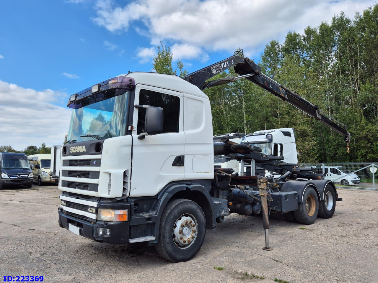 SCANIA R124 420 + Crane HIAB 140AW - Самосвал камион: снимка 1 SCANIA R124 420 + Crane HIAB 140AW - Самосвал камион: снимка 1