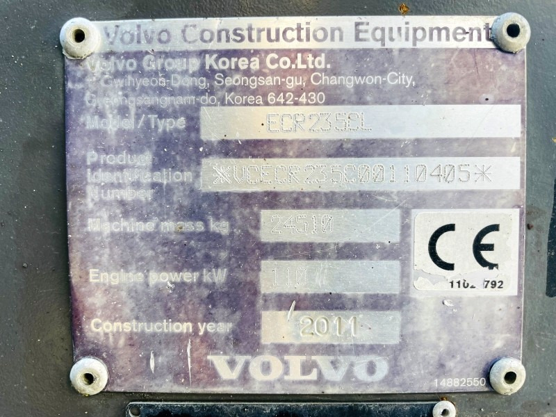 Volvo ECR235CL (3445) - Верижен багер: снимка 3 Volvo ECR235CL (3445) - Верижен багер: снимка 3