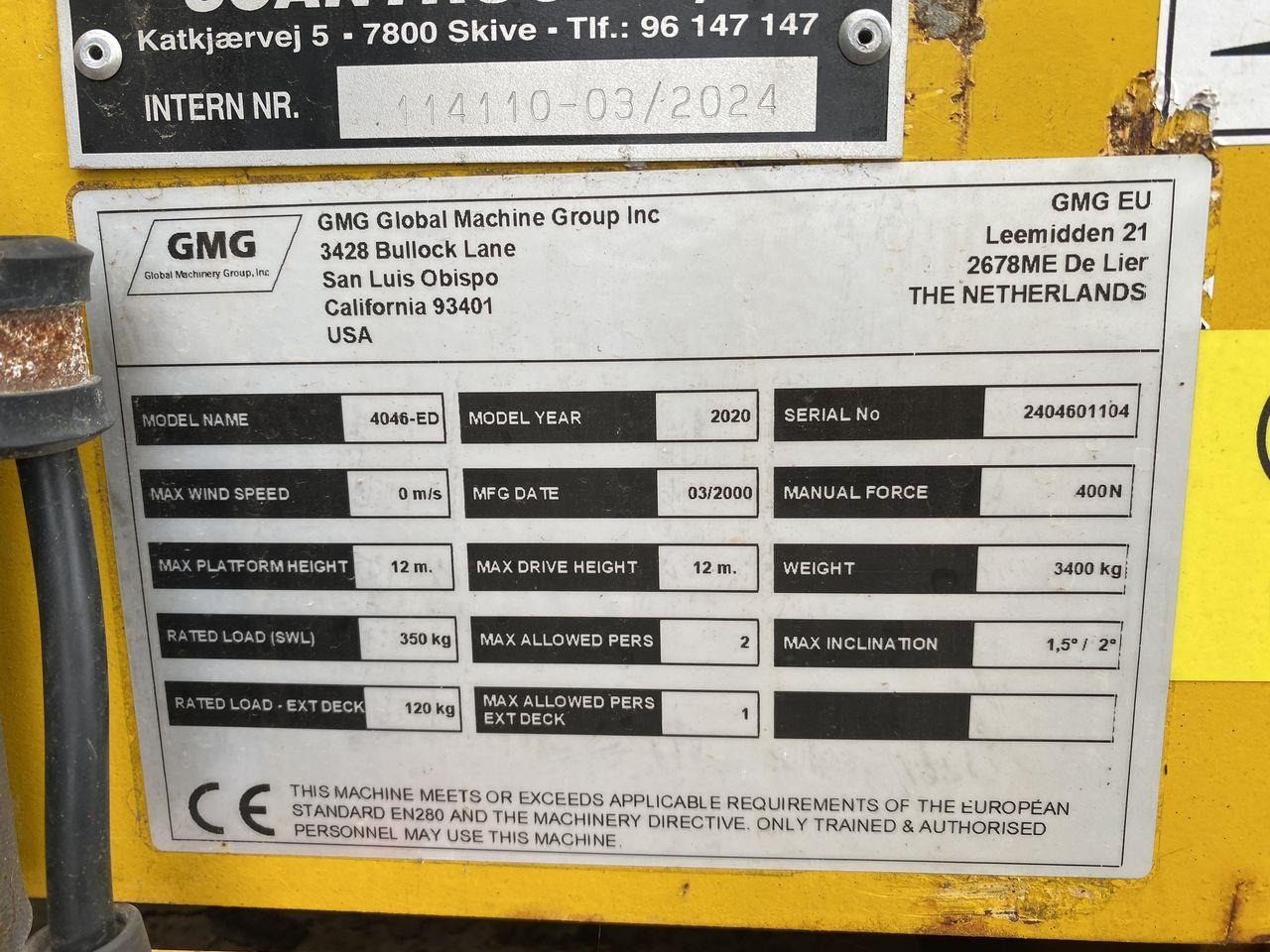 Ножична работна платформа GMG 4046-ED 2.0: снимка 9 Ножична работна платформа GMG 4046-ED 2.0: снимка 9