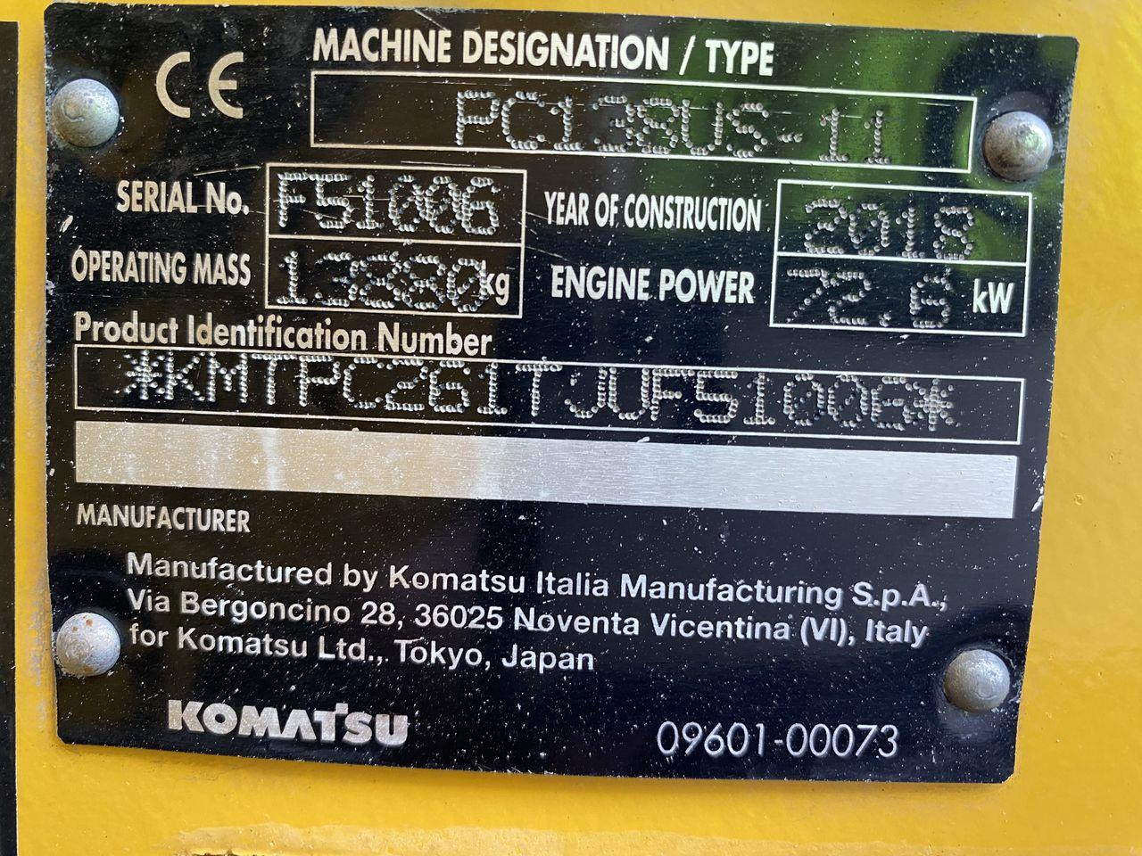 Верижен багер Komatsu PC138US-11: снимка 10 Верижен багер Komatsu PC138US-11: снимка 10