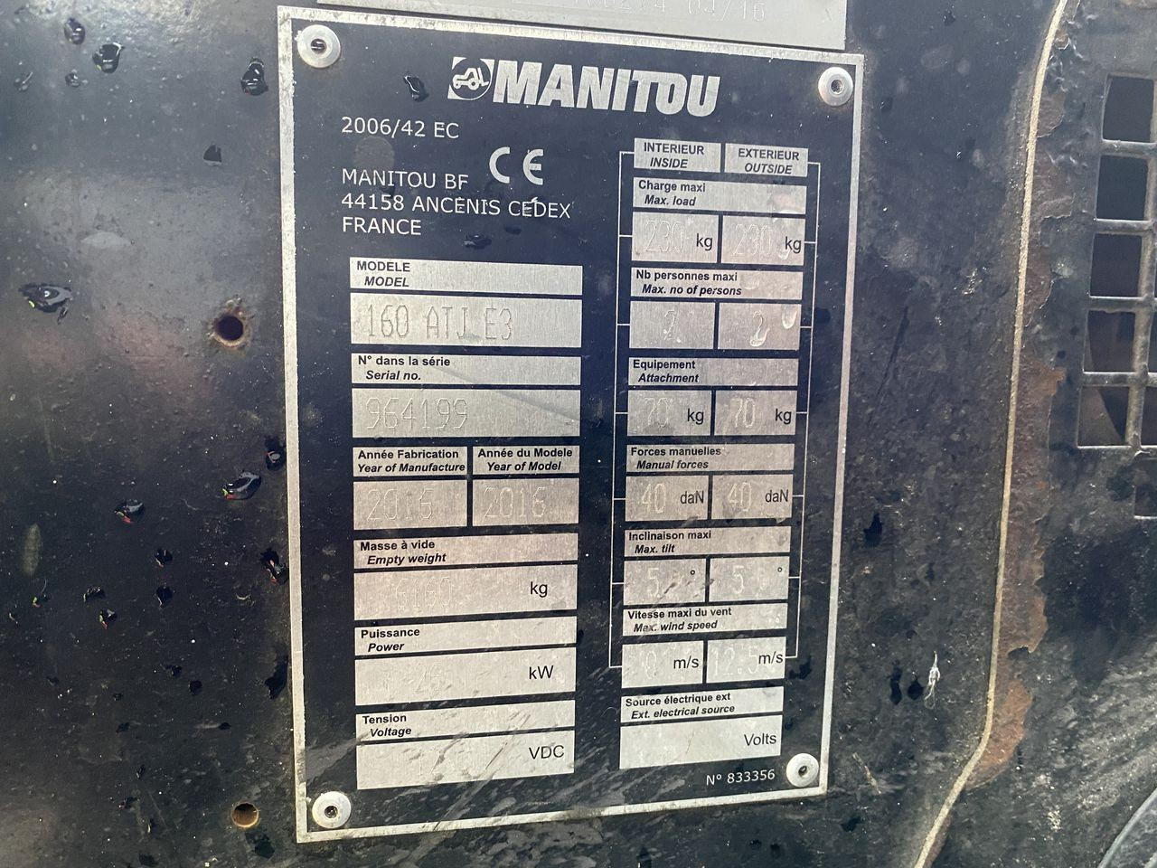 Артикулираща платформа Manitou 160ATJ RC: снимка 10