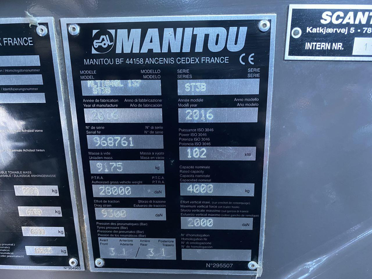 Телескопичен товарач Manitou MLT1040-137PS L ELITE: снимка 12