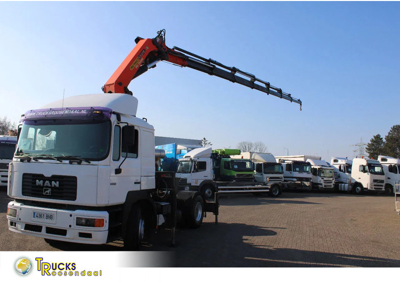 MAN 18.414 + PALFINGER PK35000 F + EURO 2 + MANUAL - Камион с кран: снимка 1 MAN 18.414 + PALFINGER PK35000 F + EURO 2 + MANUAL - Камион с кран: снимка 1