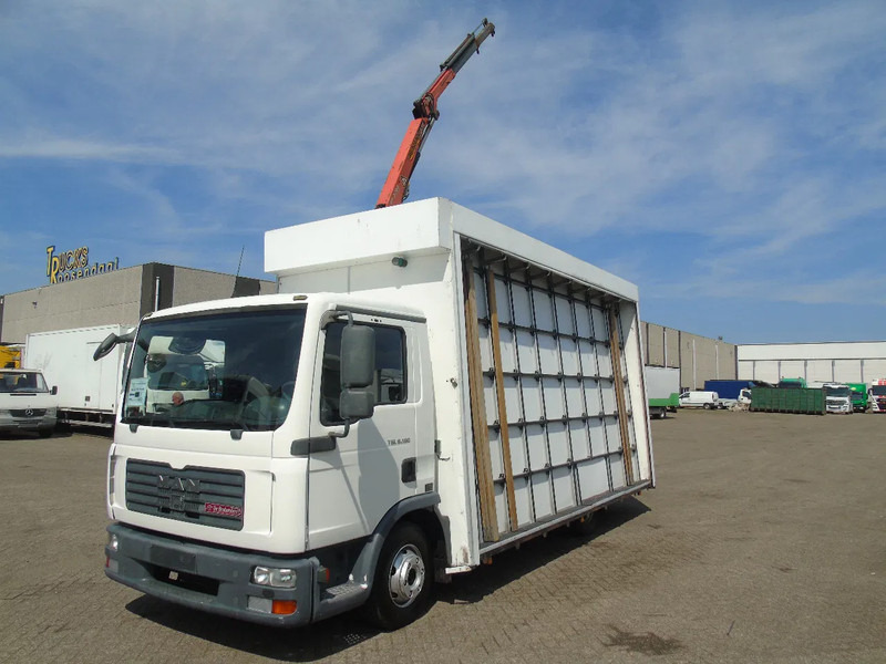 MAN TGL 8.180 + PALFINGER + GLASS TRUCK + MANUAL - Камион с кран: снимка 2 MAN TGL 8.180 + PALFINGER + GLASS TRUCK + MANUAL - Камион с кран: снимка 2