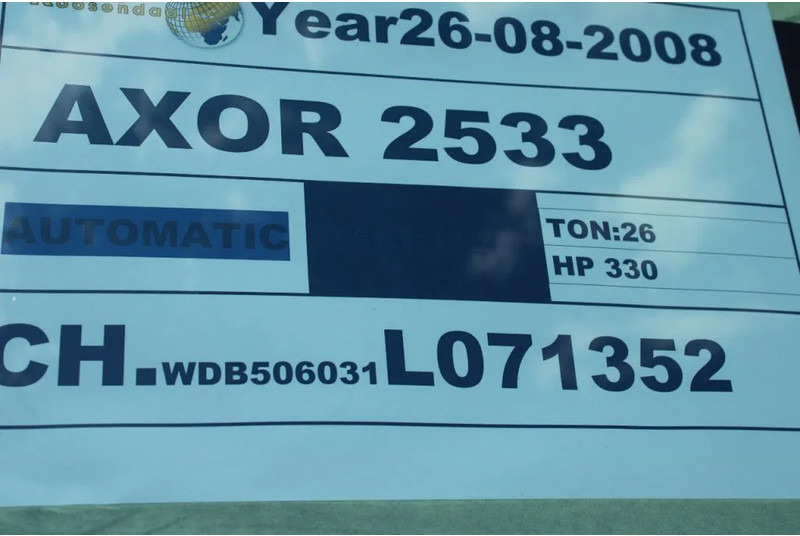 Камион с кран Mercedes-Benz Axor 2533 + 14t crane + 6x2 + REMOTE + MANUAL + LIFT: снимка 20