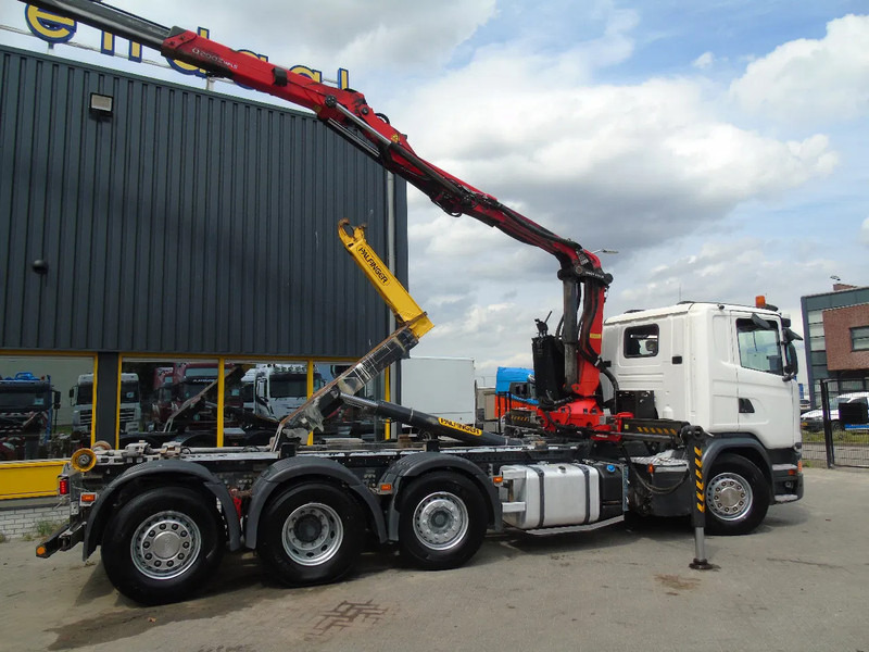 Scania G450 + PALFINGER Q20 + 8X2 + REMOTE + STEERING AXLE + EURO 6 - Мултилифт с кука камион, Камион с кран: снимка 5 Scania G450 + PALFINGER Q20 + 8X2 + REMOTE + STEERING AXLE + EURO 6 - Мултилифт с кука камион, Камион с кран: снимка 5