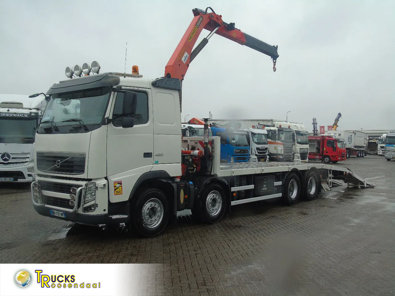 Volvo FH 460 + 8X4 + PALFINGER PK15500 + MANUAL + euro 5 - Автовоз камион, Камион с кран: снимка 1 Volvo FH 460 + 8X4 + PALFINGER PK15500 + MANUAL + euro 5 - Автовоз камион, Камион с кран: снимка 1