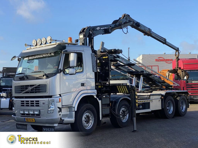 Volvo FM 370 + Euro 5 + Palfinger Z-Q170 Crane + 30ton NCH lift + Container system + hoogsta - Камион с кран: снимка 1 Volvo FM 370 + Euro 5 + Palfinger Z-Q170 Crane + 30ton NCH lift + Container system + hoogsta - Камион с кран: снимка 1