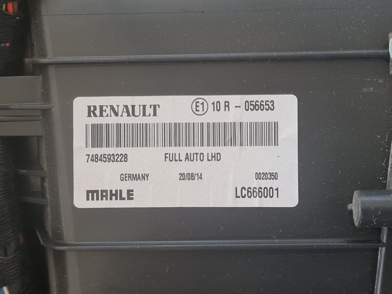 Отопление/ Вентилация RENAULT RANGE T / COMPLETE CABINE HEATER / 7484593228: снимка 9