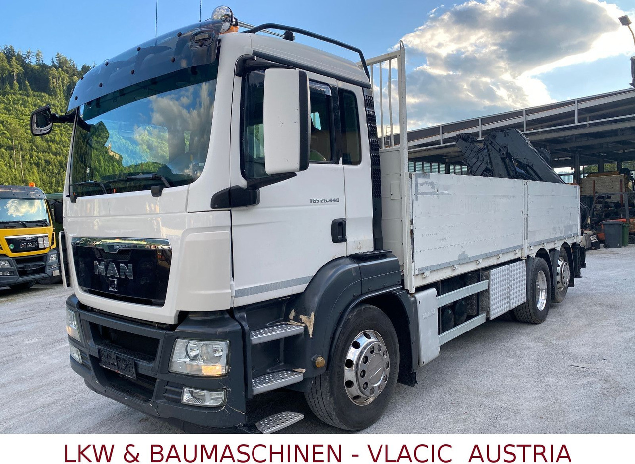 MAN 26.440 mit Kran HIAB 166 5XHydraulikauschub - Бордови камион, Камион с кран: снимка 1 MAN 26.440 mit Kran HIAB 166 5XHydraulikauschub - Бордови камион, Камион с кран: снимка 1