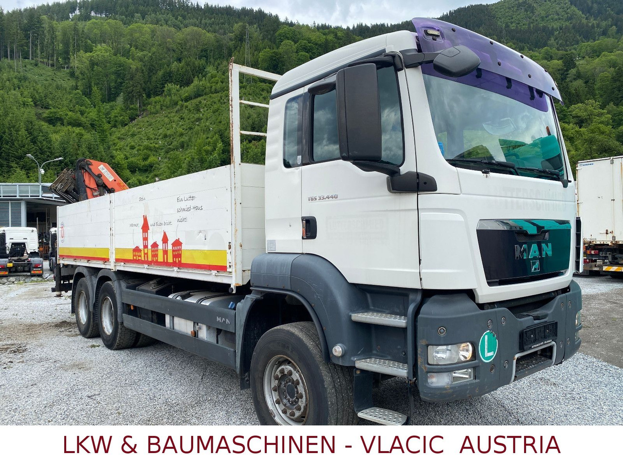 MAN TGS 33.440 6x4 Blatt/Blatt Mit Palfinger PK16500 - Бордови камион, Камион с кран: снимка 2 MAN TGS 33.440 6x4 Blatt/Blatt Mit Palfinger PK16500 - Бордови камион, Камион с кран: снимка 2