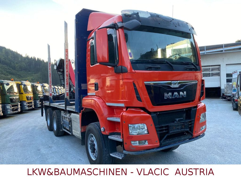 MAN TGS Holztransporter mit Kran Palfinger MAN TGS 33.480 6x6Holztransporter mit Kran Palfinger - Камион за дърва, Камион с кран: снимка 2 MAN TGS Holztransporter mit Kran Palfinger MAN TGS 33.480 6x6Holztransporter mit Kran Palfinger - Камион за дърва, Камион с кран: снимка 2