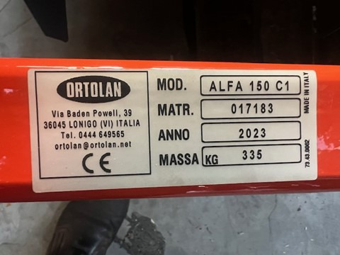 ORTOLAN ALFA 150 harrow - Машина за обработка на почвата: снимка 2 ORTOLAN ALFA 150 harrow - Машина за обработка на почвата: снимка 2