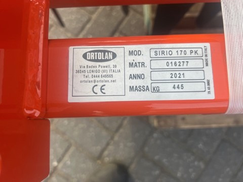 ORTOLAN SIRIO 170 harrow - Машина за обработка на почвата: снимка 2 ORTOLAN SIRIO 170 harrow - Машина за обработка на почвата: снимка 2